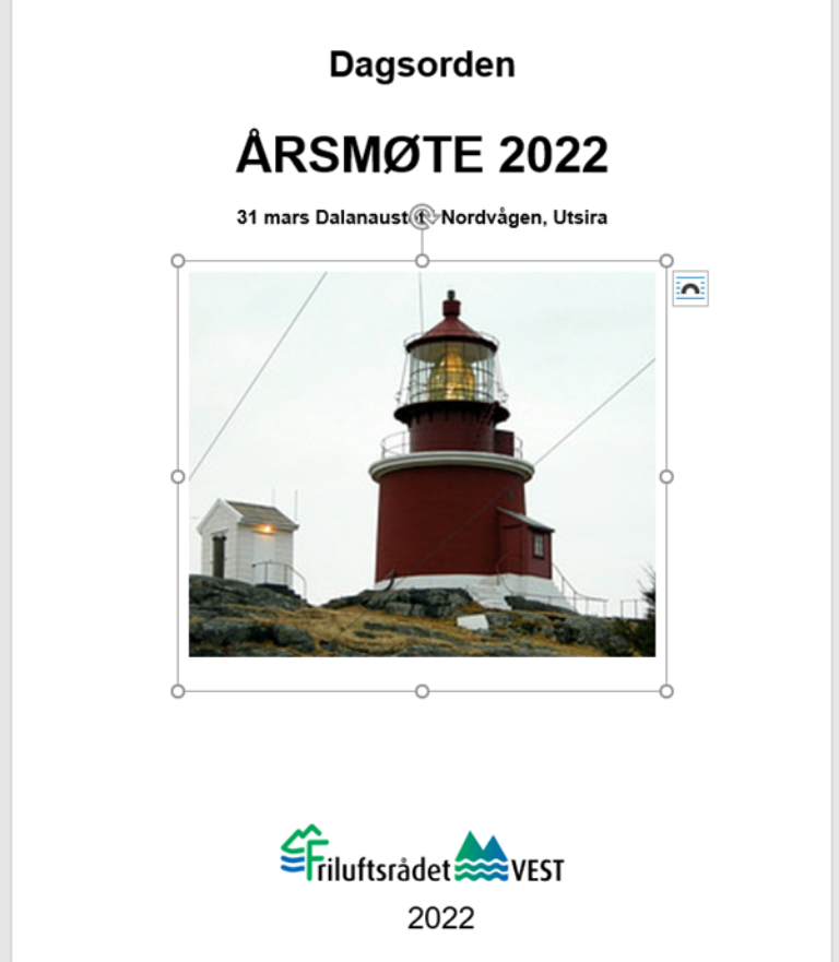 Årsmøte Friluftsrådet Vest 31. mars